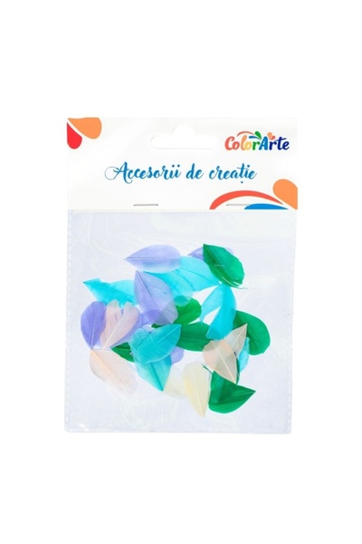 MC Micostore Accesorii creatie - pene colorate, 6-7cm, set 25 buc, Colorarte ...