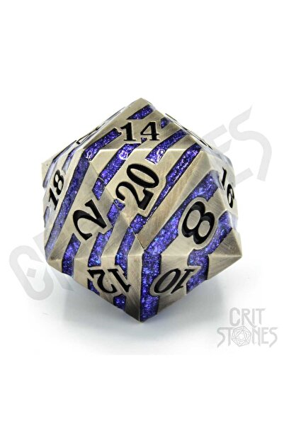 OEM Kostka metalica D20 CritStones, grawerata Elder, 3 cm, multicolor