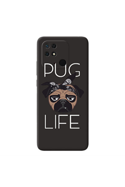 Other Xiaomi Redmi 10C Pug Life Black Colored Silicone TPU Θήκη