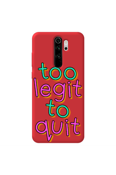 Other Xiaomi Redmi Note 8 Pro Too Legit To Quit Red Colored Silicone TPU Θήκη