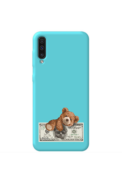 Other Samsung A70 Money Style Turquoise Colored Silicone TPU Θήκη