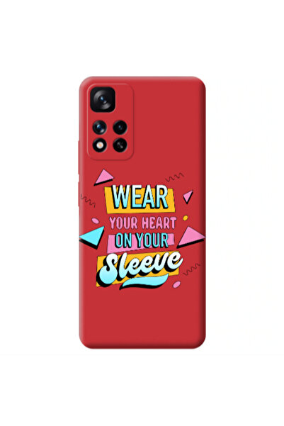 Other Xiaomi Redmi Note 11 Pro 5G Wear Your Heart Red Colored Silicone TPU Θήκη