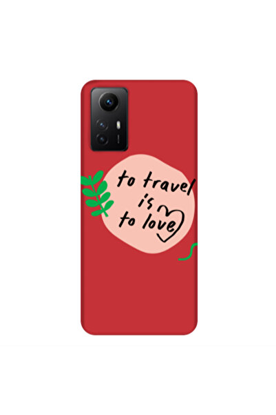 Other Xiaomi Redmi Note 12s To Travel is to Love Red Colored Silicone TPU Θήκη