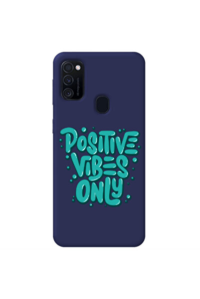 Other Samsung M21 Positive Vibes Only Dark blue Colored Silicone TPU Θήκη