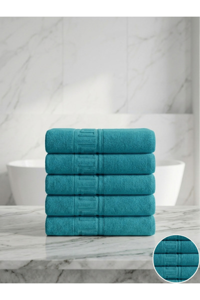 Truva Home Σετ 5 Πετσετών Μπάνιου Ξενοδοχείου Ελληνικής Κατασκευής (Άνω & Κάτ...