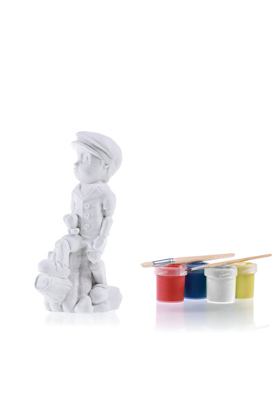 OEM Figurina de colorat, Candellana, Model Baietel de lemn