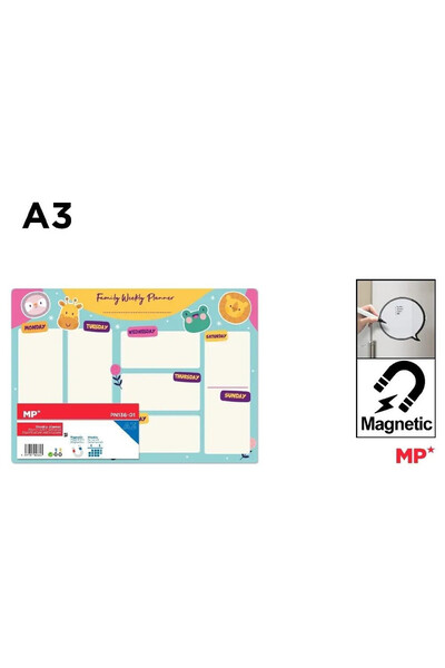 OEM Planificator magnetic săptămânal A3 MP Hârtie principală 296×421 mm
