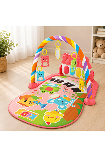 Salamandra Kids Бебешки матрак и център за активности с пиано, светлини и огл...