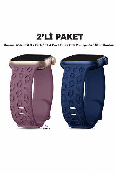 Dexmon Huawei Watch Fit 3 / Fit 4 / Fit 4 Pro / Fit 5 / Fit 5 Pro Uyumlu Leop...