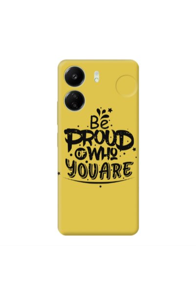 Other Xiaomi Redmi 13C Be proud of who you are Yellow Colored Silicone TPU Θήκη