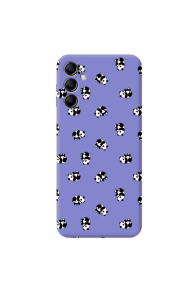 Other Samsung A24 Small Pandas Purple Colored Silicone TPU Θήκη
