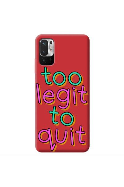 Other Xiaomi Redmi Note 10 Pro 5G Too Legit To Quit Red Colored Silicone TPU ...