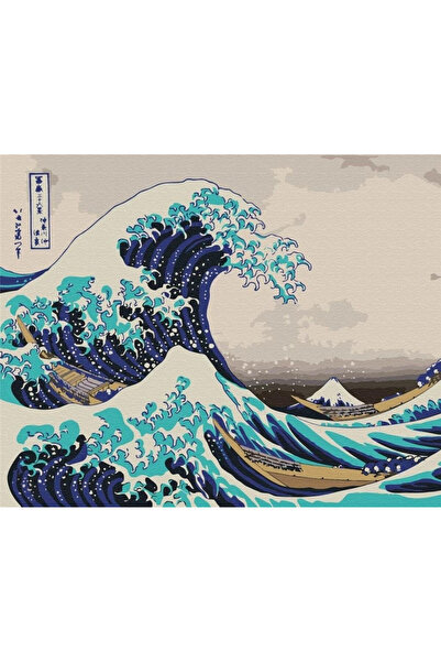 OEM Set pictura pe numere / kit BeCreative, Wielka fala, 40x50 cm, Multicolor