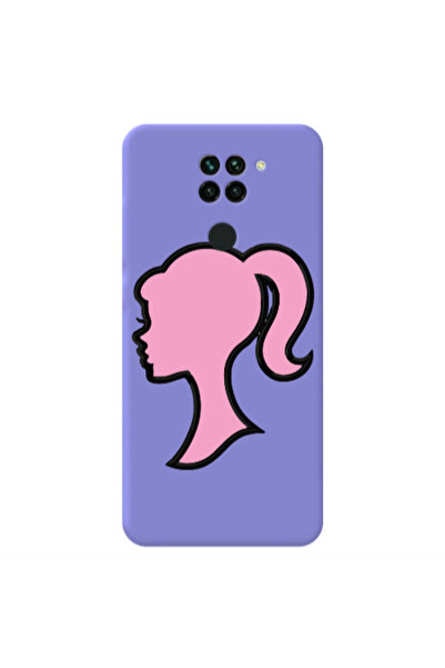 Other Xiaomi Redmi Note 9 Line girl Purple Colored Silicone TPU Θήκη