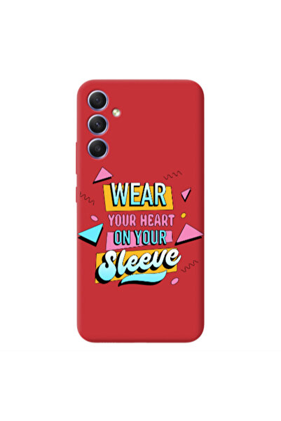 Other Samsung A25 Wear Your Heart Red Colored Silicone TPU Θήκη