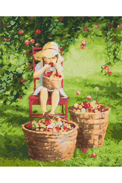 ideyka Set pictura pe numere, cu sasiu, Mere - Ira Volkova, 40x50 cm