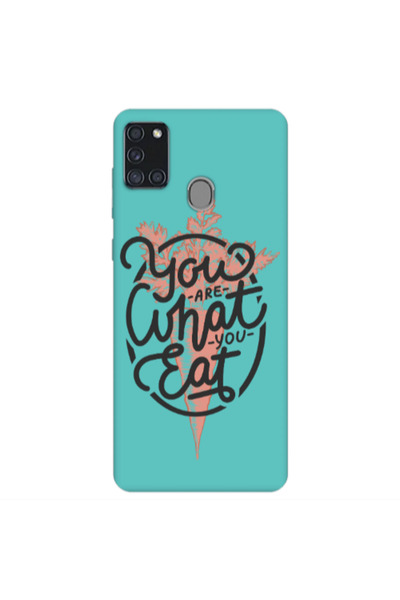 Other Samsung A21S You are What You Eat Turquoise Colored Silicone TPU Θήκη