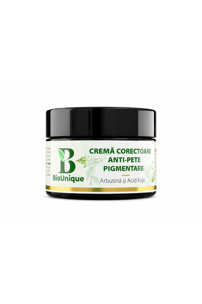 Biounique Cremă Anti-Pete Pigmentare cu Arbutină, Crin Alb și Acid Kojic – Bi...