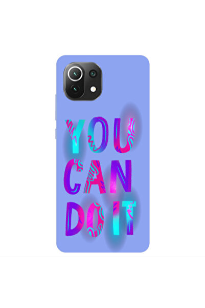 Other Xiaomi Mi 11 Lite You Can Doit Light Purple Colored Silicone TPU Θήκη