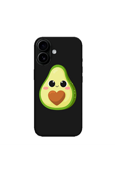 Other Apple Iphone 16 Baby avocado Black Colored Silicone TPU Θήκη