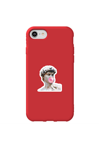 Other Apple iPhone SE 2020 Bubble Red Colored Silicone TPU Θήκη