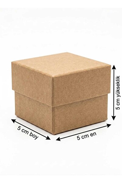 Kutu Ambarı Kraft Kutu Karton Hediye Kutusu 5x5x5cm 24'lü