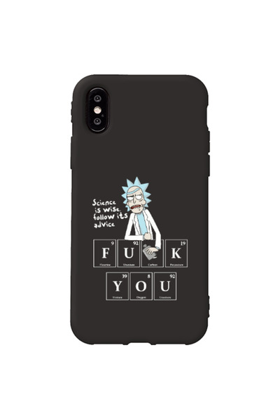 Other Apple iPhone Xs Max Rick Scince is wise Black Colored Silicone TPU Θήκη