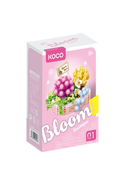 OEM Set de constructie KOCO, 249 elemente, suculente, donica roz