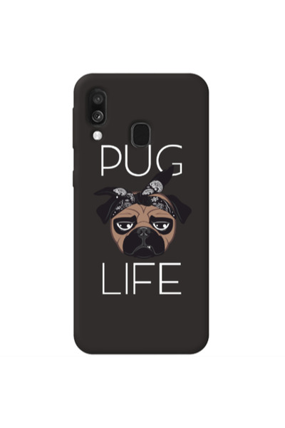 Other Samsung A40 Pug Life Black Colored Silicone TPU Θήκη