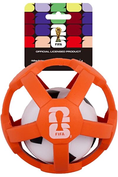All For Paws FIFA WC26 Hollow Bounce Ball – Orange Medium | High‑Bounce Dog T...