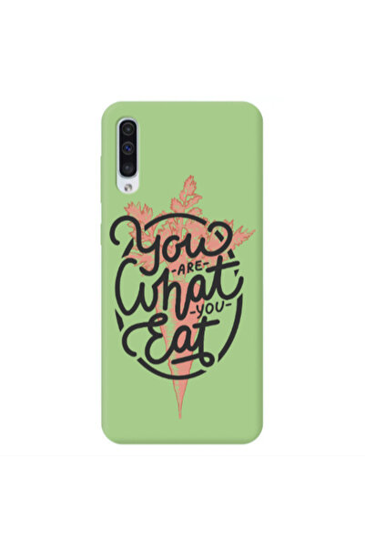 Other Samsung A50 You are What You Eat Light Green Colored Silicone TPU Θήκη