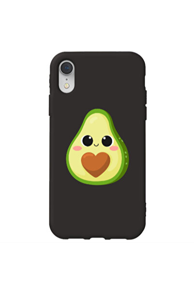 Other Apple iPhone Xr Baby avocado Black Colored Silicone TPU Θήκη