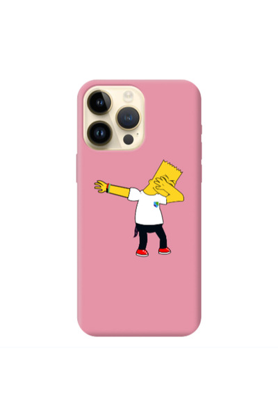 Other Apple iPhone 13 Pro Max Simpsons2 Pink Colored Silicone TPU Θήκη