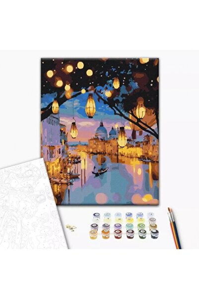 MC Micostore Set Pictura pe numere 40x50cm, Brushme - Noaptea la Venetia - pa...