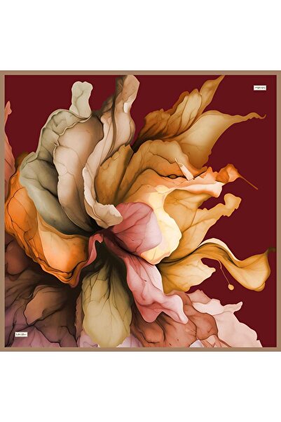 Levidor Gold Pastel Patterned Sura Silk Scarf