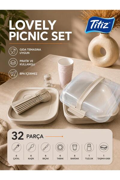 Titiz Plastik piknik seti