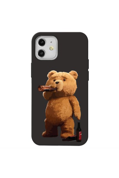 Other Apple iPhone 12 Beer Time Black Colored Silicone TPU Θήκη