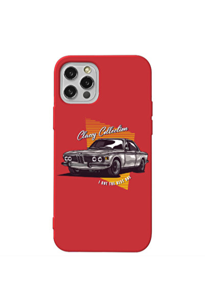 Other Apple iPhone 12 Pro Classy Collection Red Colored Silicone TPU Θήκη