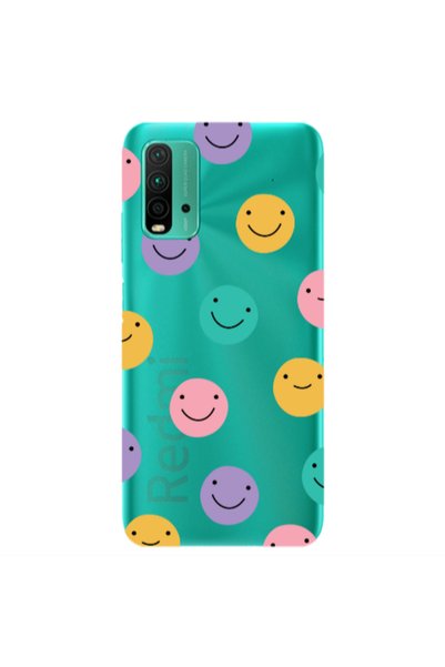 Other Xiaomi Redmi 9T Colorful smiles Transparent Silicone TPU Θήκη