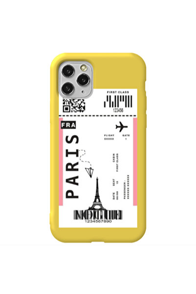 Other Apple iPhone 11 Pro Paris FRA Yellow Colored Silicone TPU Θήκη