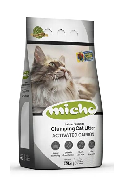 Micho Aktif Karbonlu Topaklanan Kedi Kumu 10 Lt