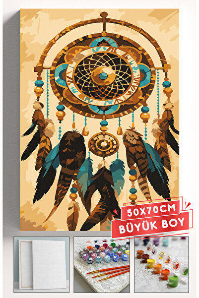 Akihabara Sayılarla Boyama Hobi Seti Çerçeveli Numaralı Tuval Fırça Boya Dahi...