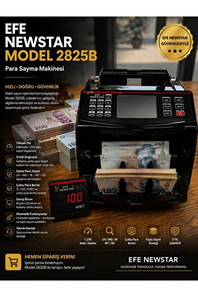Keyfi Sepet 2825B Profesyonel Para Sayma Makinesi UV MG IR MT DD Sahte Para T...