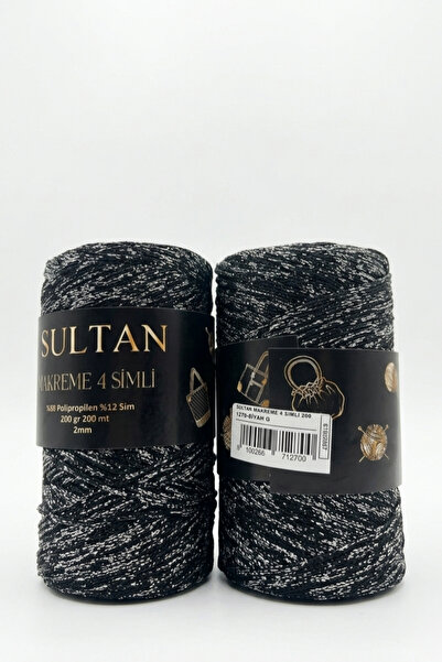 hobi dünyası evim 1 Adet Makreme 4 Simli İp 200 Gram 200 Metre 2 mm Çanta Cüz...