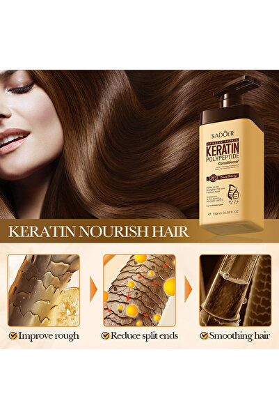 SADOER Keratin Peptide Smoothing Nourishing Hair Conditioner Silky Smooth Gua...