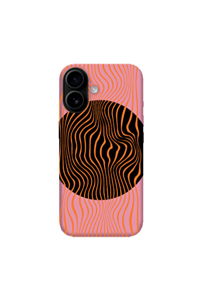 Other Apple Iphone 16 plus Trapezoidal lines Pink Colored Silicone TPU Θήκη