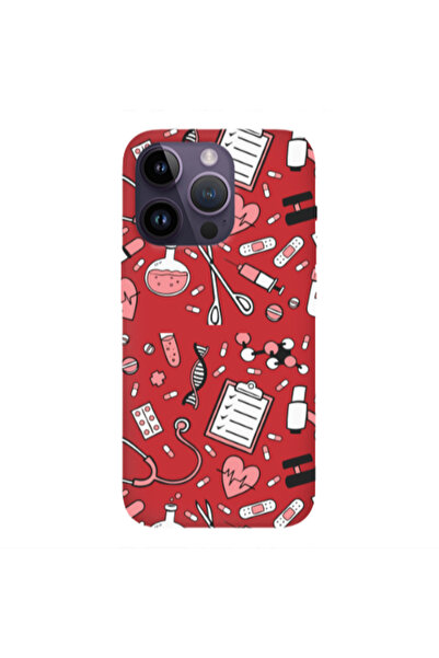 Other Apple iPhone 14 Pro Max Laboratory Red Colored Silicone TPU Θήκη