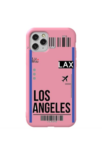 Other Apple iPhone 11 Pro Los angeles Pink Colored Silicone TPU Θήκη
