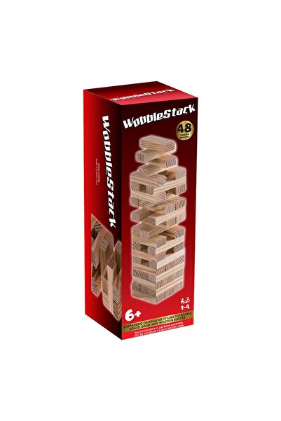 Z Store Joc de turn din lemn Wobble Stack - 48 de piese