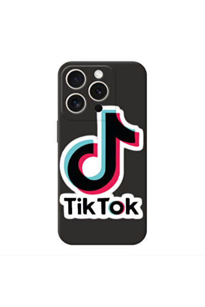 Other Apple Iphone 16 Pro Max Tik Tok Black Colored Silicone TPU Θήκη